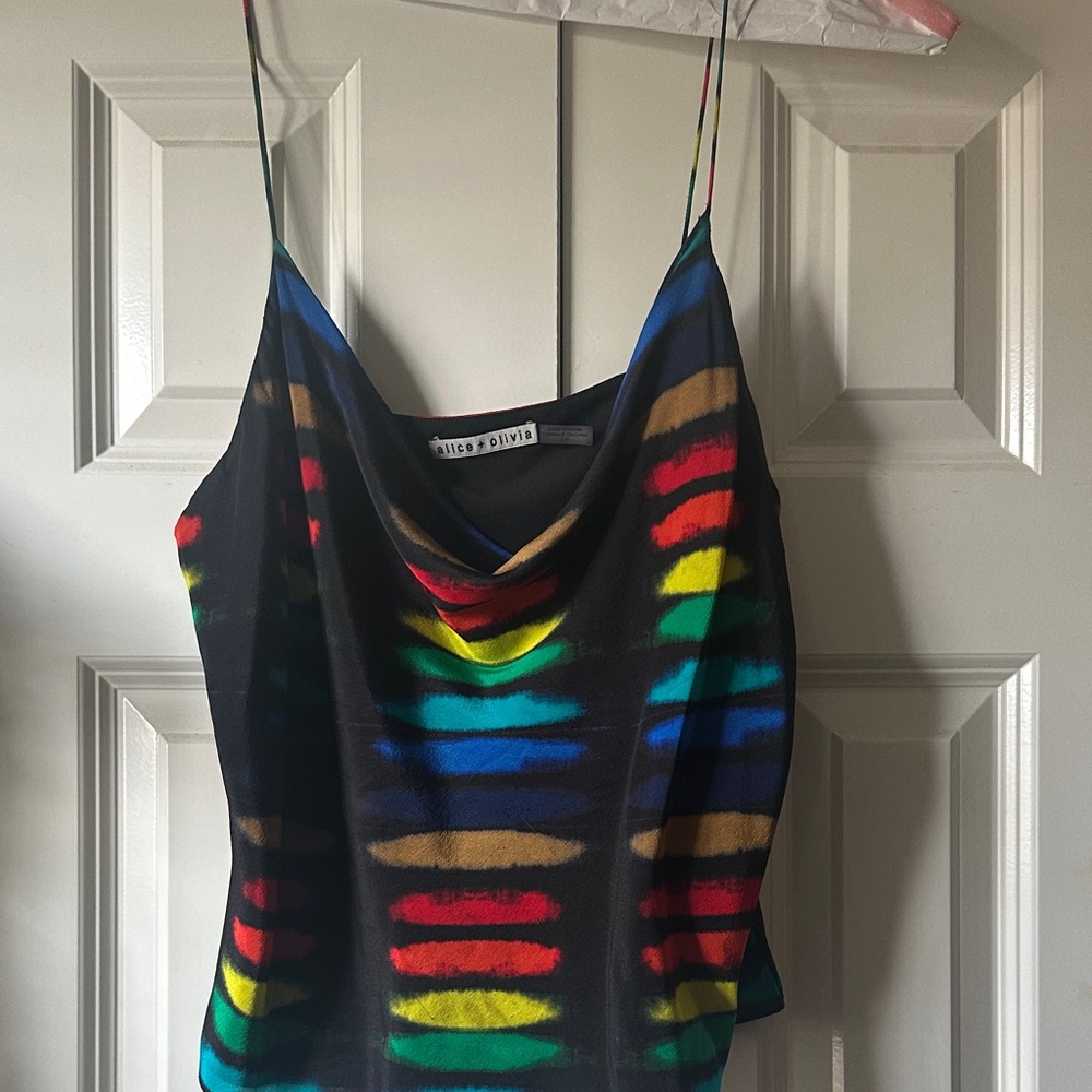 Alice + Olivia Vibrant Striped Camisole